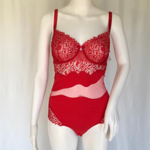 LA PERLA WOMEN BABY DOLLS, RED COLOR, gi 33 - Picture 2 of 11